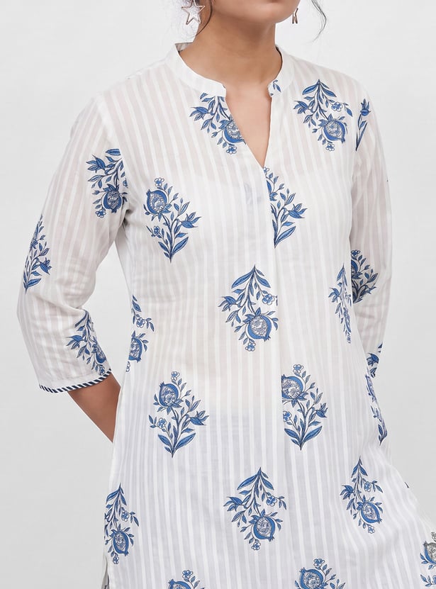 MELANGE Floral Print Kurta Set