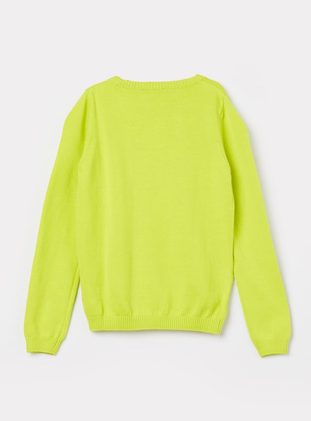 UNITED COLORS OF BENETTON Girls Embellished Sweater
