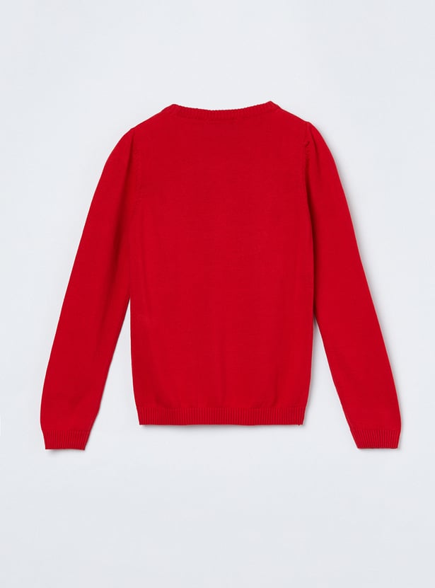 UNITED COLORS OF BENETTON Girls Solid Sweater