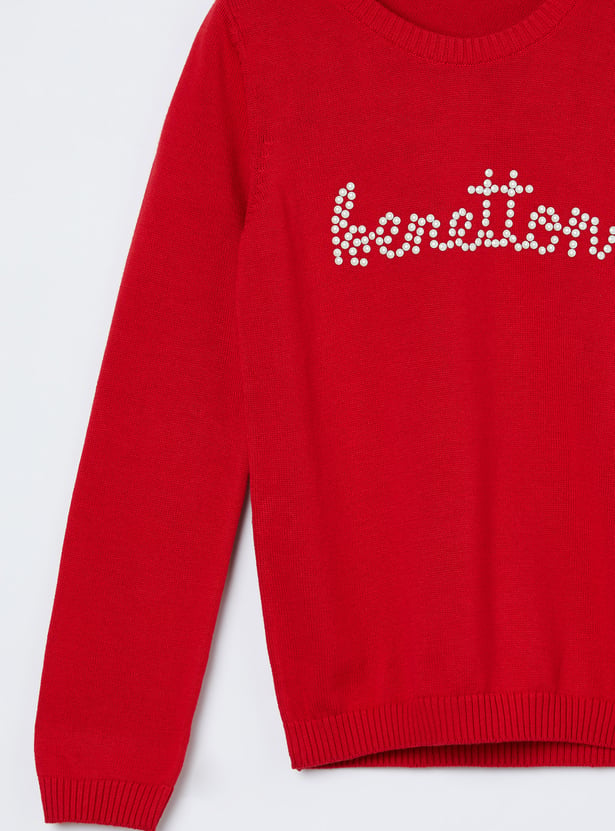 UNITED COLORS OF BENETTON Girls Solid Sweater