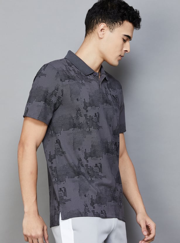 PUMA Abstract Printed Polo T-shirt