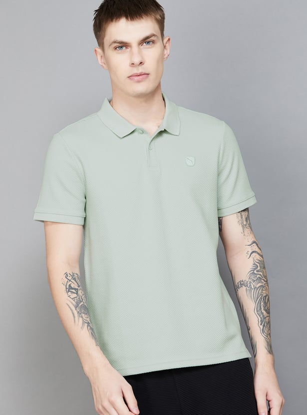 PUMA Textured Polo T-shirt
