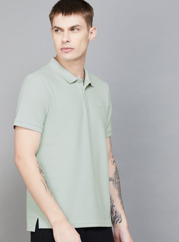 PUMA Textured Polo T-shirt