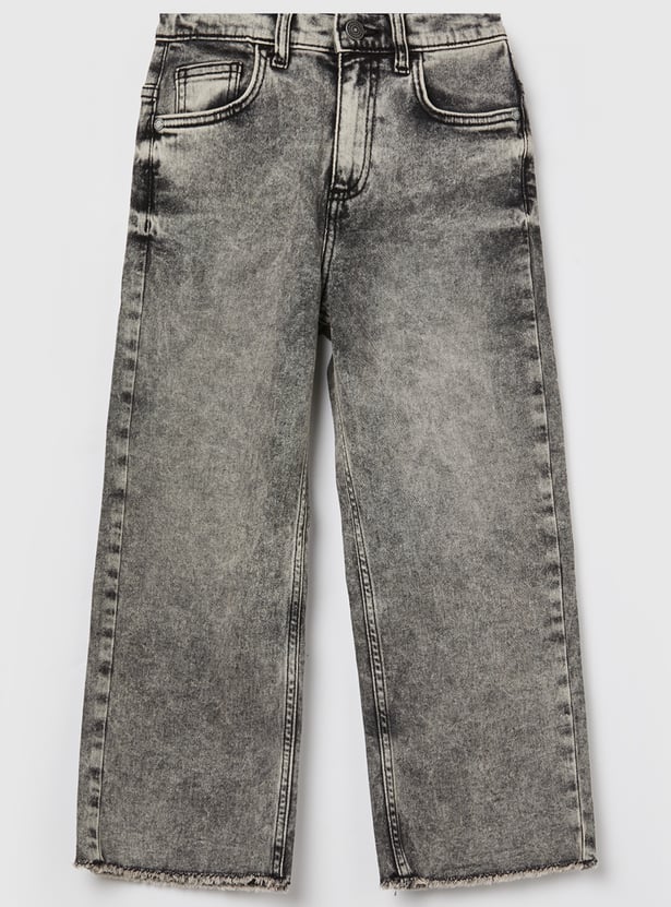 UNITED COLORS OF BENETTON Girls Solid Comfort Jeans