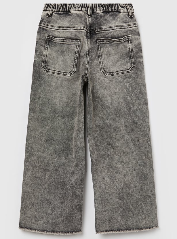 UNITED COLORS OF BENETTON Girls Solid Comfort Jeans