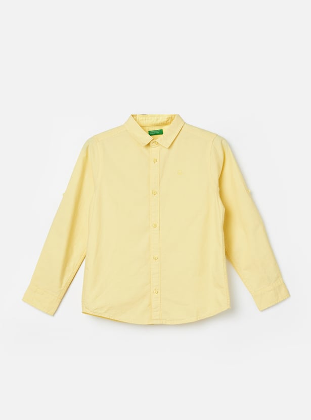 UNITED COLORS OF BENETTON Boys Solid Shirt