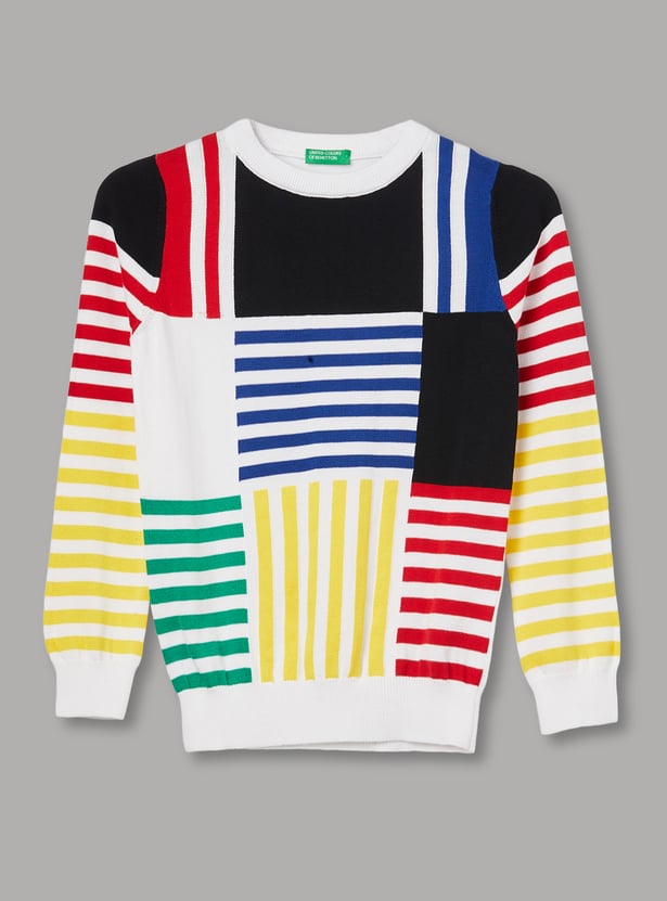 UNITED COLORS OF BENETTON Boys Striped Sweater