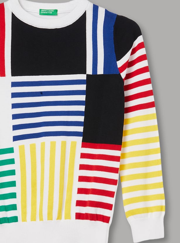 UNITED COLORS OF BENETTON Boys Striped Sweater