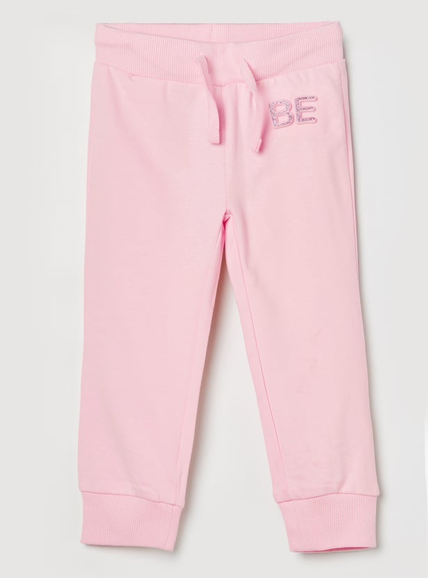 UNITED COLORS OF BENETTON Girls Applique Drawstring Joggers