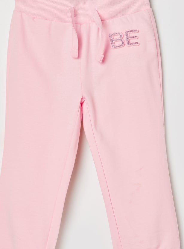 UNITED COLORS OF BENETTON Girls Applique Drawstring Joggers