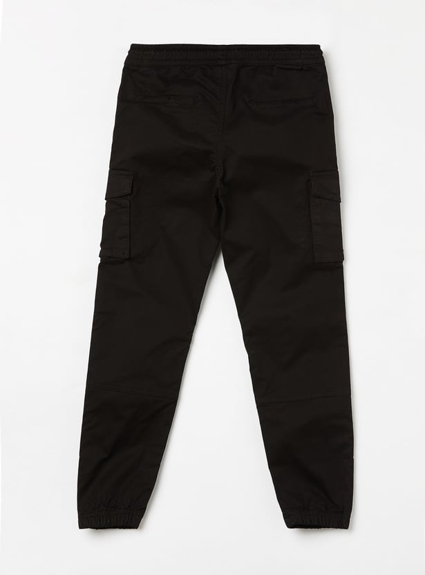 ALLEN SOLLY Boys Solid Cargo Joggers