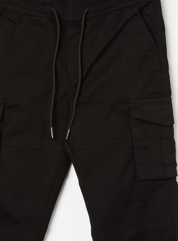 ALLEN SOLLY Boys Solid Cargo Joggers
