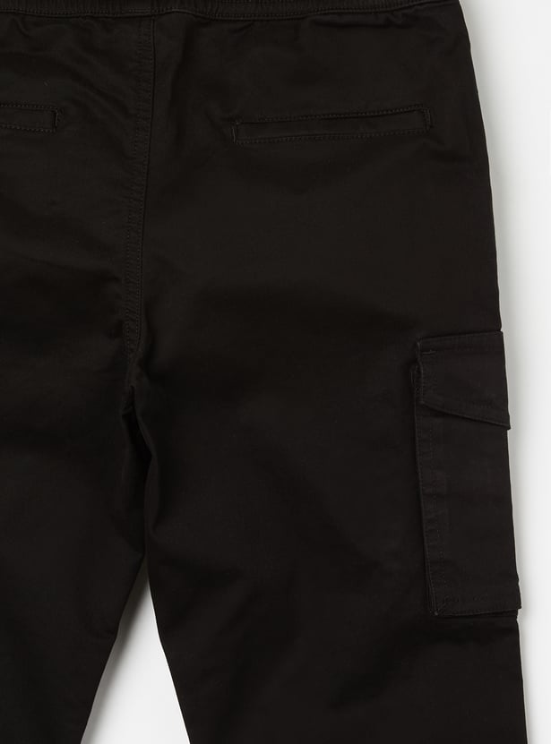 ALLEN SOLLY Boys Solid Cargo Joggers