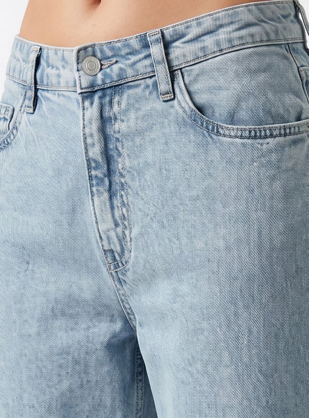 KRAUS Solid Wide Leg Jeans