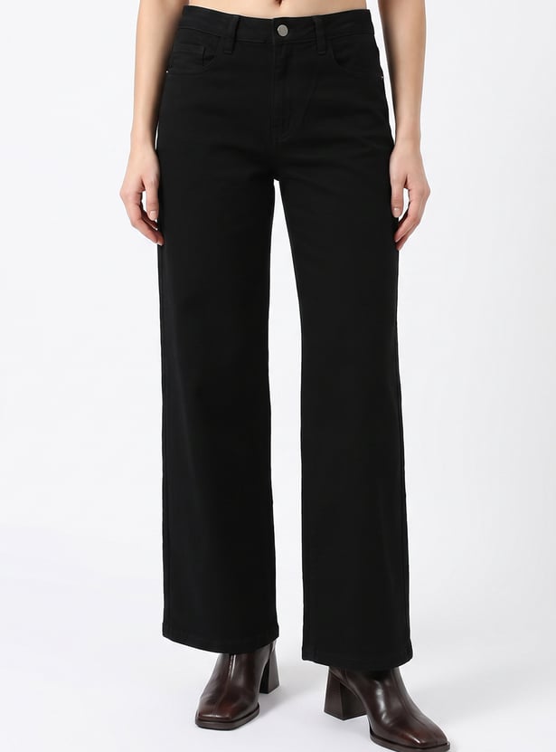 KRAUS Solid Straight Fit Jeans