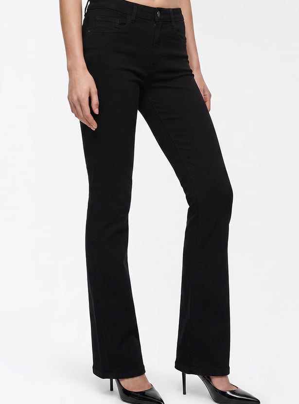 KRAUS Solid Flared Jeans