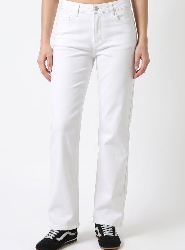 KRAUS Solid Straight Fit Jeans