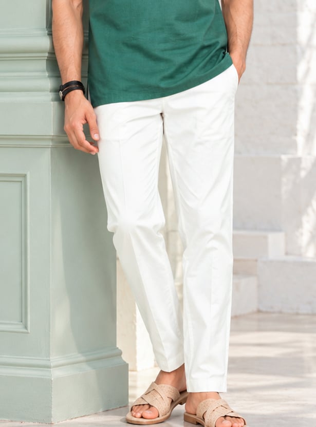 MELANGE Solid Regular Ethnic Pants