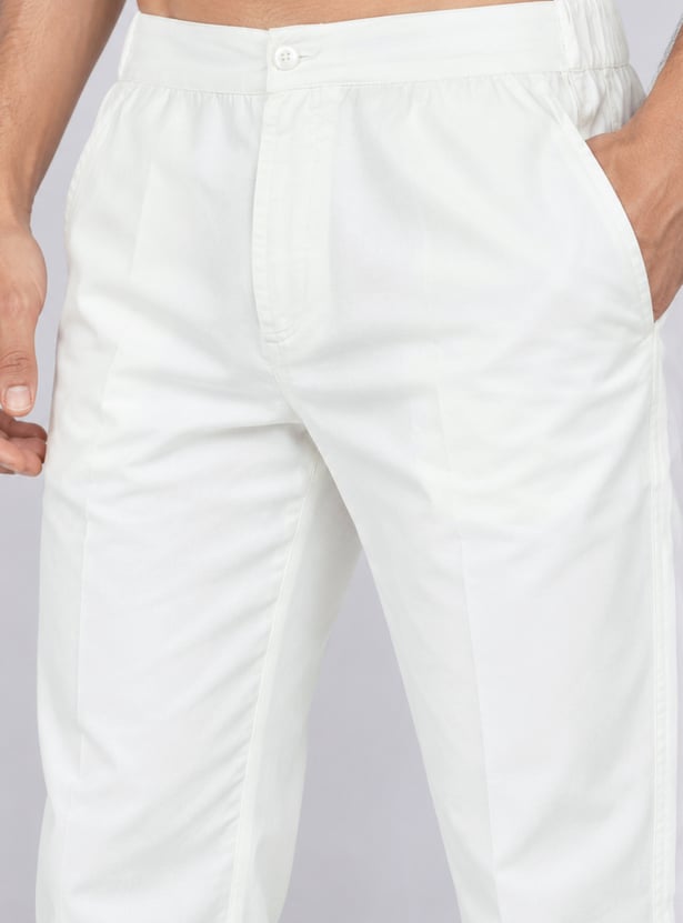 MELANGE Solid Regular Ethnic Pants