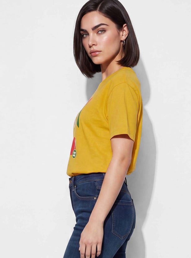 FAME FOREVER Cherry Graphic Print T-shirt