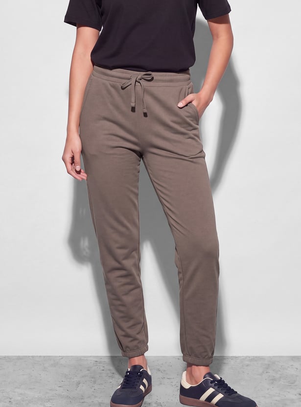 FAME FOREVER Solid Drawstring Joggers