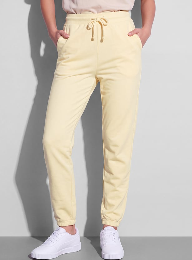 FAME FOREVER Solid Drawstring Joggers
