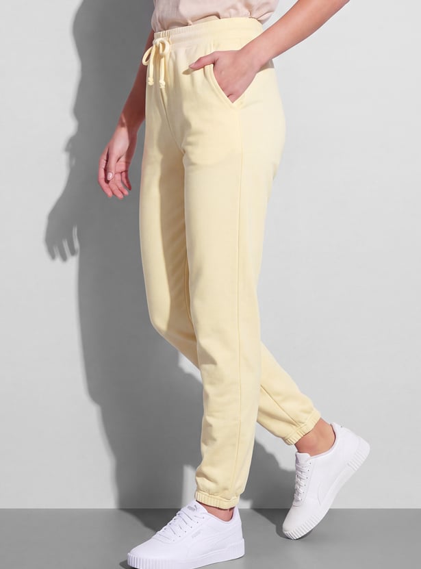 FAME FOREVER Solid Drawstring Joggers