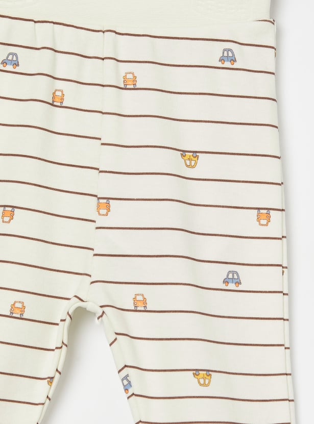 FS MINI KLUB Boys Striped Trousers - Pack of 2