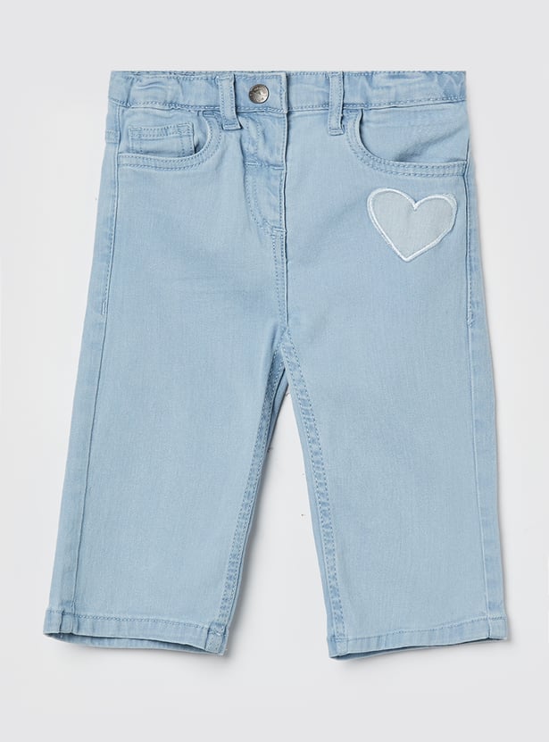 FS MINI KLUB Girls Embroidered Regular Jeans