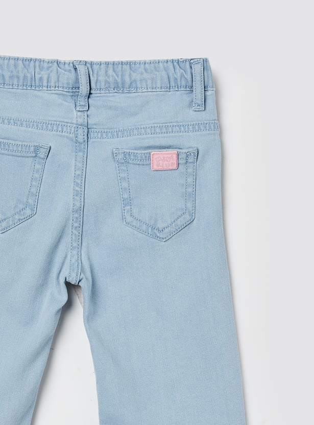 FS MINI KLUB Girls Embroidered Regular Jeans