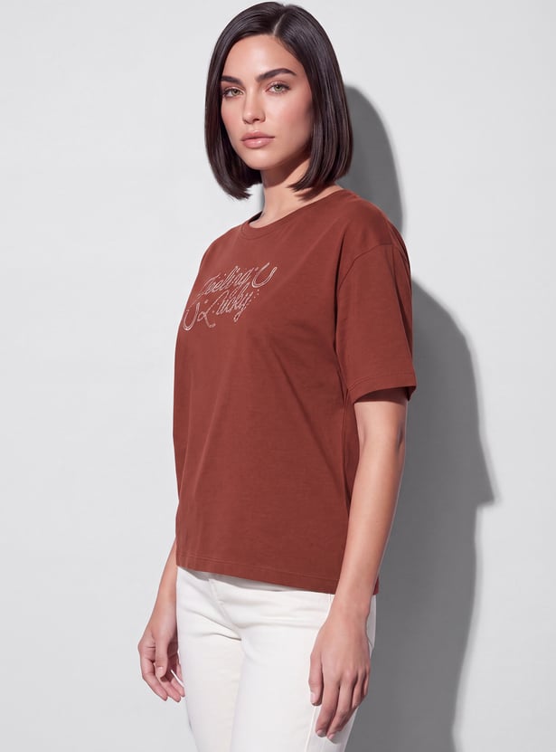 FAME FOREVER Typographic Print T-shirt