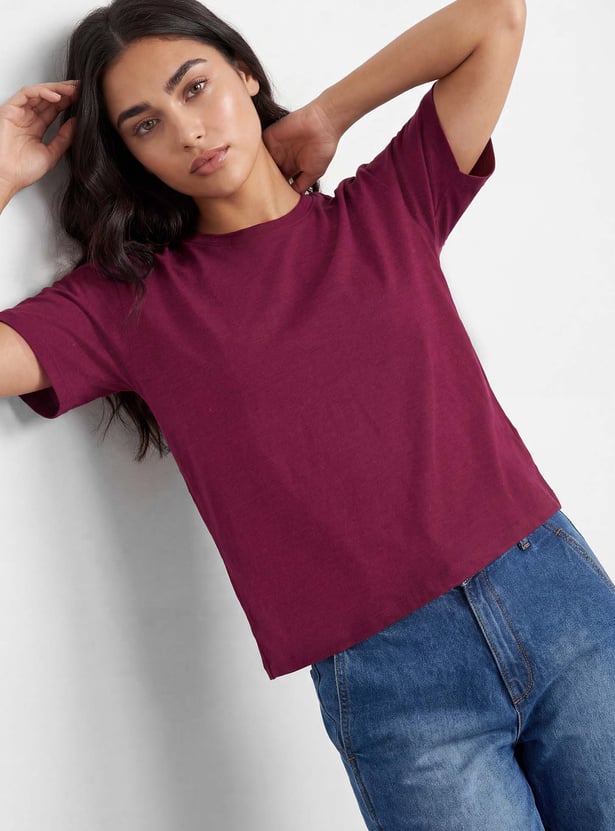 FAME FOREVER Solid T-shirt