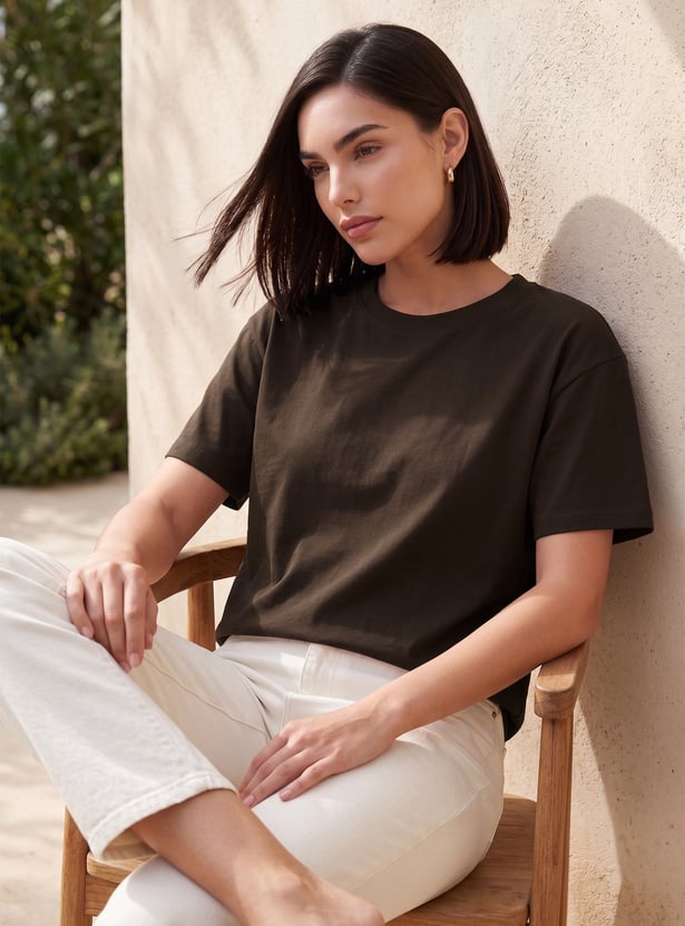 FAME FOREVER Solid T-shirt