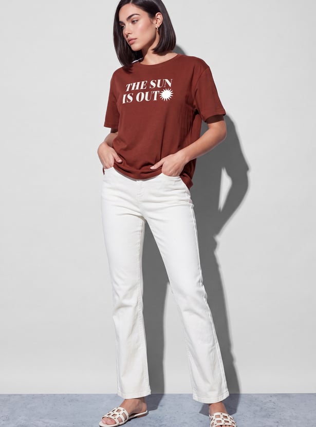 FAME FOREVER Typographic Print T-shirt