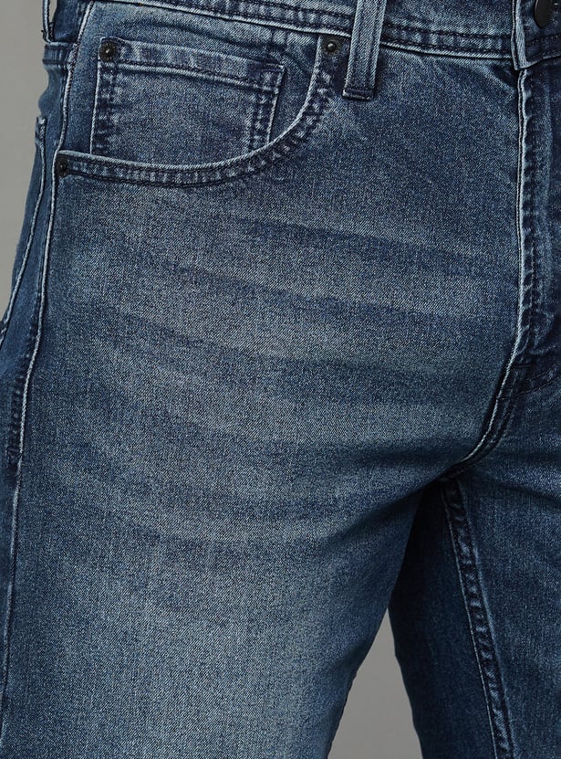 SPYKAR Washed Boot Cut Jeans