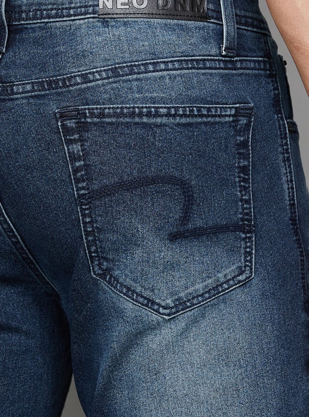 SPYKAR Washed Boot Cut Jeans