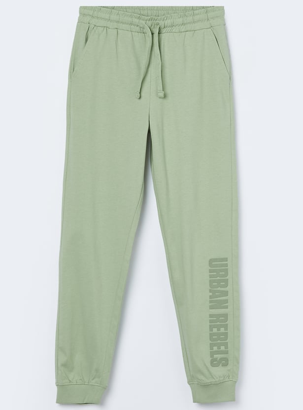 FAME FOREVER Boys Typographic Print Joggers