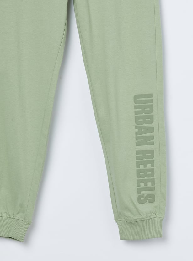 FAME FOREVER Boys Typographic Print Joggers
