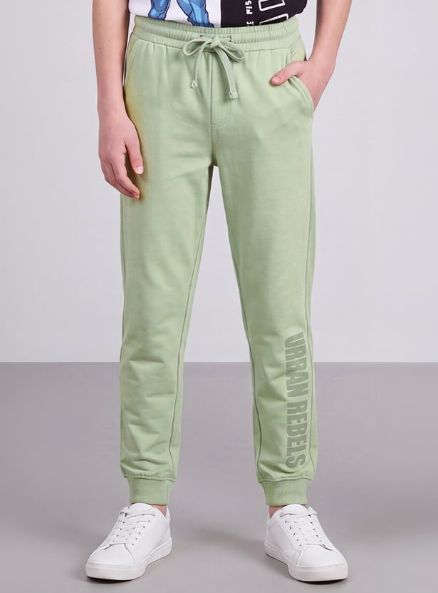 FAME FOREVER Boys Typographic Print Joggers