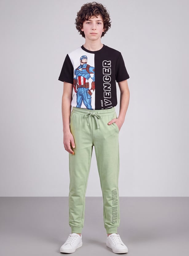 FAME FOREVER Boys Typographic Print Joggers