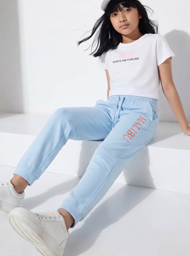 FAME FOREVER Girls Solid Track Pants