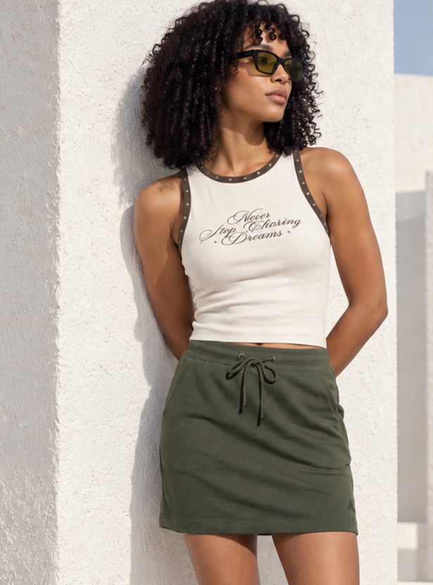 KAPPA Solid Mini Skirt