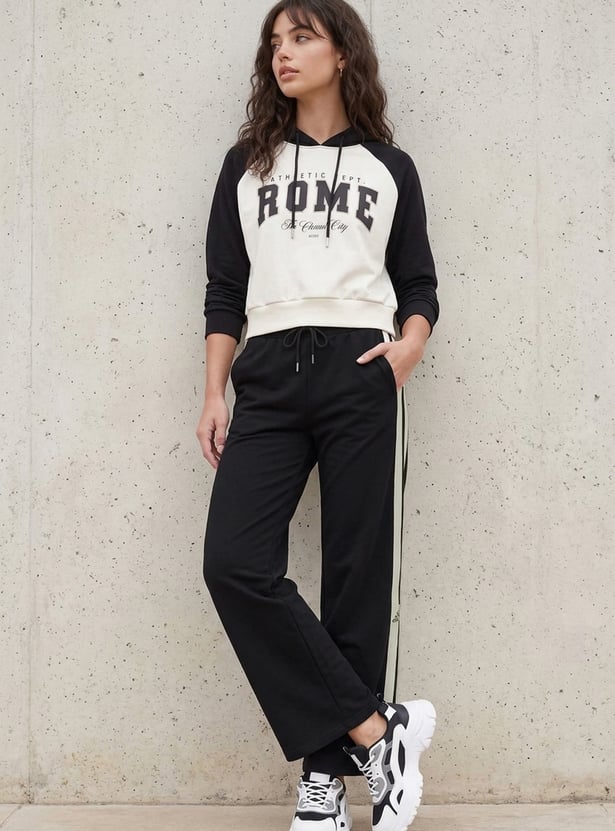 KAPPA Solid Mid-Rise Track Pants