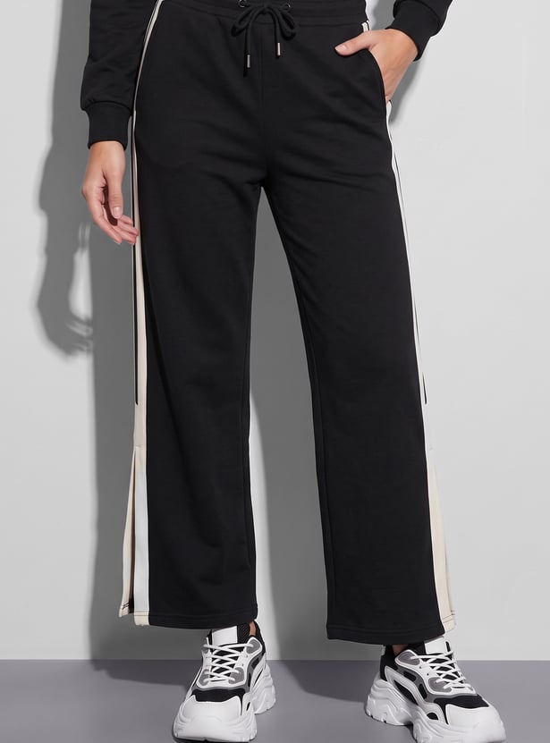 KAPPA Solid Mid-Rise Track Pants