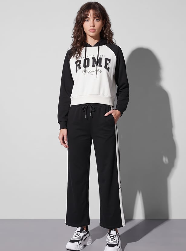 KAPPA Solid Mid-Rise Track Pants