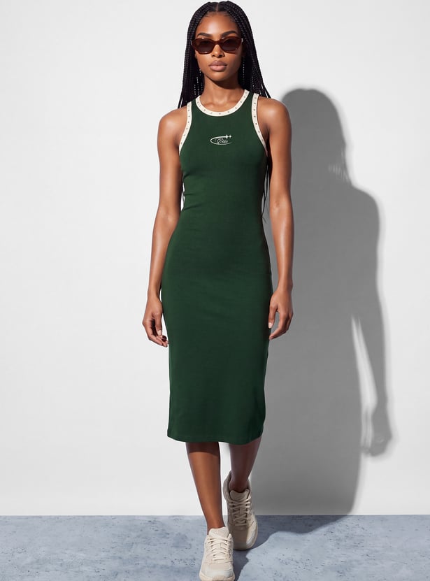 KAPPA Solid Sleeveless Bodycon Dress