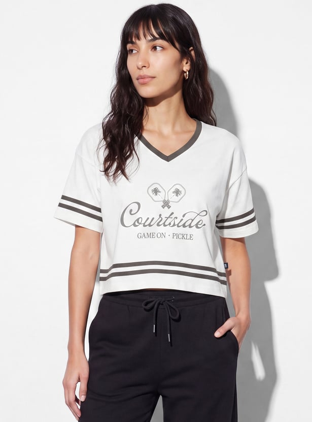 KAPPA Graphic Print Crop T-shirt