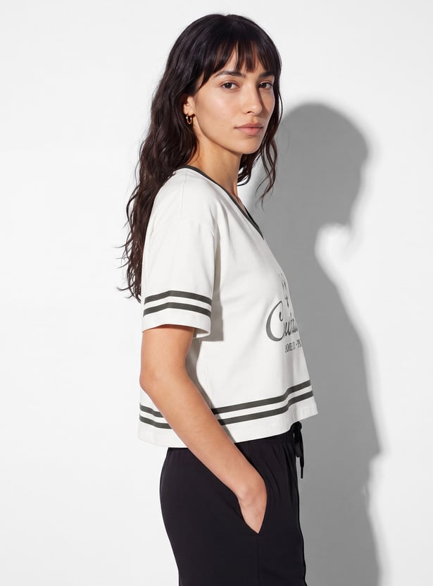KAPPA Graphic Print Crop T-shirt