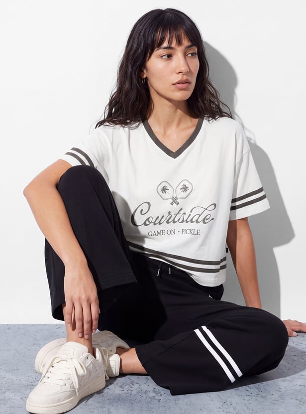 KAPPA Graphic Print Crop T-shirt