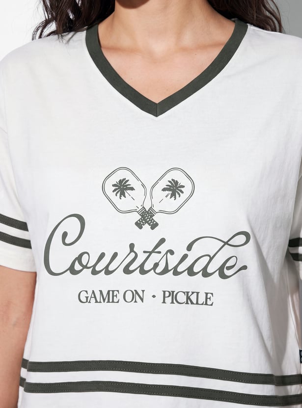 KAPPA Graphic Print Crop T-shirt